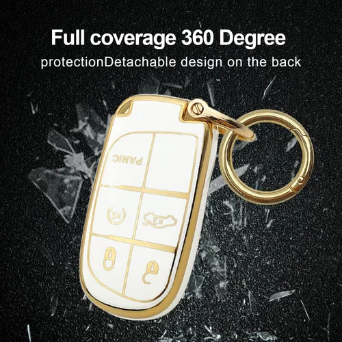 Miniatura 5 de Funda para llavero de Jeep, llavero de protección completa suave, carcasa de llave, accesorios para coche para hombre, niñas, mujeres, compatible