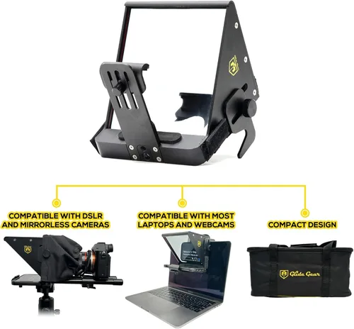 Miniatura 3 de Glide Gear TMP 75 Teleprompter - Laptop, DSLR, Smartphone - Funda de transporte, sin montaje