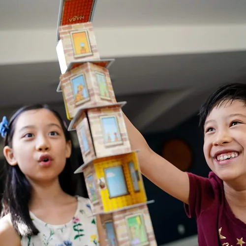 Miniatura 5 de Haba Rhino Hero, un heroico juego de cartas para niños de 5 años en adelante, triple ganador de premios
