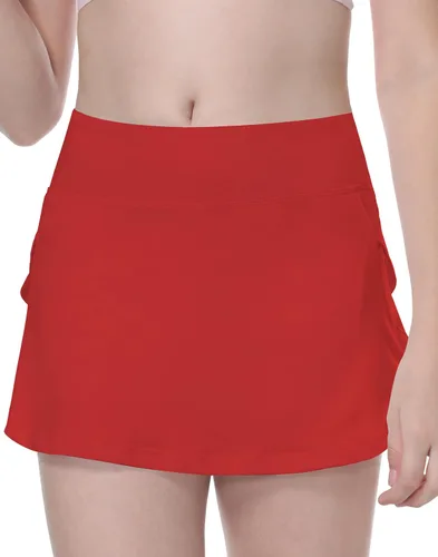 Moarol Faldas de tenis para niñas con pantalones cortos deportivos de rendimiento atlético para correr, bolsillos casuales para animadoras