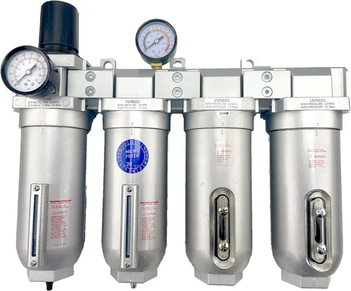 Regulador de filtro ultra limpio de 4 etapas de grado industrial súper resistente, sistema de secado desecante para líneas de aire comprimidas,