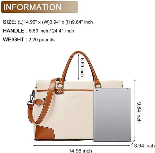 Miniatura 4 de BOSTANTEN Maletín de cuero tipo mensajero, bolsos para portátiles, bolsos para mujeres y mujeres, cartera de cuero con bloqueo RFID, pequeña