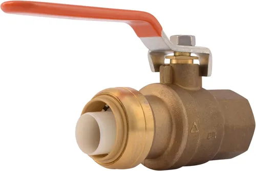 Miniatura 7 de SharkBite Válvula de bola máxima de 3/4 x 3/4 pulgadas con conector FNPT, empuje para conectar accesorios de plomería de latón, tubo PEX, cobre