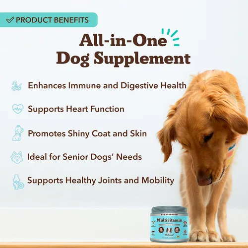 Miniatura 4 de Natural Dog Company Vet Strength Multivitamínico para perros – 90 masticables suaves de alta potencia con glucosamina, condroitina, probióticos