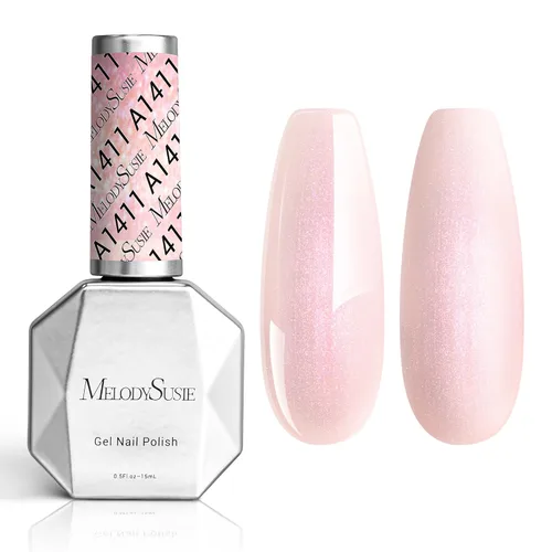 Miniatura 30 de MelodySusie Esmalte de uñas de gel grueso color rosa nude, 0.5 fl oz removible con remojo UV LED Funny Bunny esmalte de gel rosa, regalo de Navidad