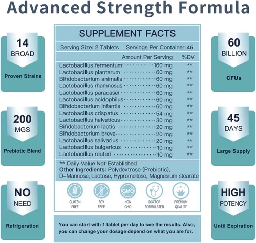 Miniatura 7 de NATURE TARGET Probióticos para mujeres, probióticos para hombres, probióticos para digestivos,Vaginal,Salud de la próstata