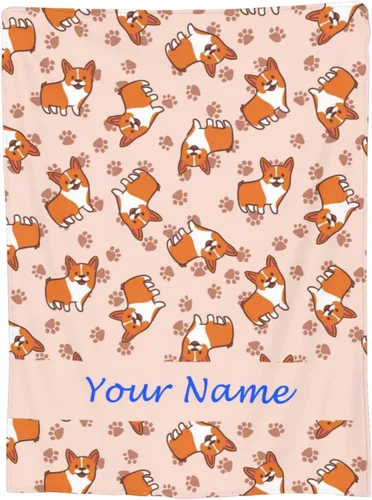 Miniatura 16 de Manta personalizada con texto de tu nombre, mantas de vellón coloridas personalizadas con huesos de pescado para adultos, niños, familia