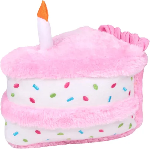 Miniatura 12 de ZippyPaws Caja de cumpleaños – Juguetes chirriantes para mantenerlos ocupados, peluche divertido de comida para perros pequeños, medianos y grandes