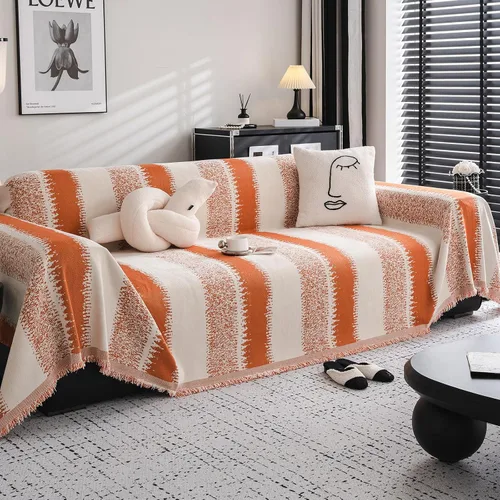 Miniatura 16 de DREAMINGO Fundas para sofá de 3 cojines, manta jacquard moderna y minimalista para sofá, funda protectora de muebles para mascotas, lavable