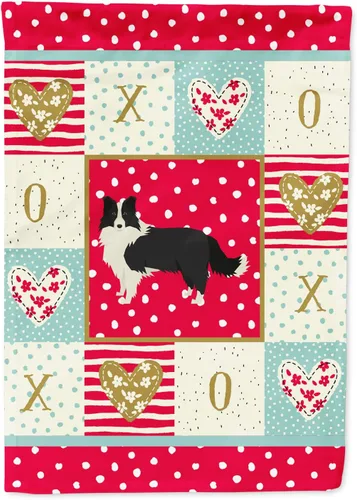 Caroline's Treasures CK5912GF Bandera de jardín con texto en inglés "Border Collie", bandera decorativa para patio exterior, obras de arte para