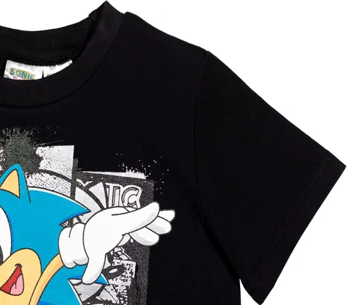 Miniatura 5 de SEGA Sonic the Hedgehog - Conjunto de camiseta atlética y pantalones cortos de malla, tallas para niños pequeños y grandes (2T - 18-20)
