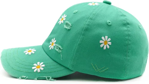 Miniatura 3 de Waldeal Lindo sombrero de margarita para mujer, gorra de béisbol ajustable bordada desgastada
