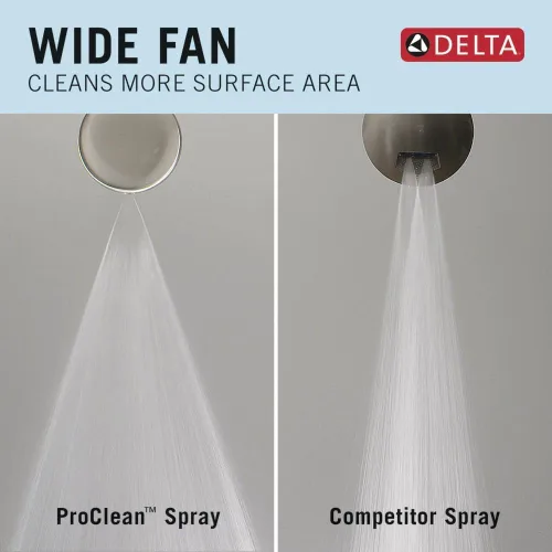 Miniatura 3 de Delta Lumicoat Stainless 59584-SS-PR-PK - Cabezal de ducha de mano de níquel cepillado de 7 ajustes para montaje en pared con spray ProClean