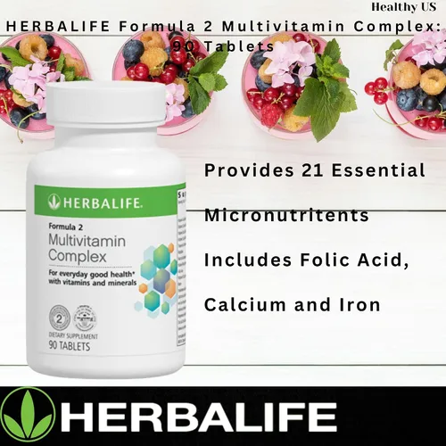 Miniatura 5 de HERBALIFE Formula 2 Multivitamin Complex: 90 Tablets, for Everyday Good Health, Promotes Healthy Bones, Skin and Hair. with Folic Acid, Calcium and