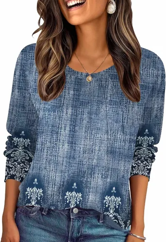 Miniatura 17 de Zeagoo Blusas de otoño para mujer, camisas de manga larga, blusas casuales de algodón, blusas plisadas elegantes 2025
