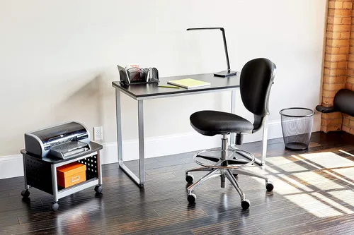 Miniatura 2 de Safco Metro - Silla de oficina ergonómica, altura extendida, ajustable con base giratoria, acolchada, color negro Acolchado negro.
