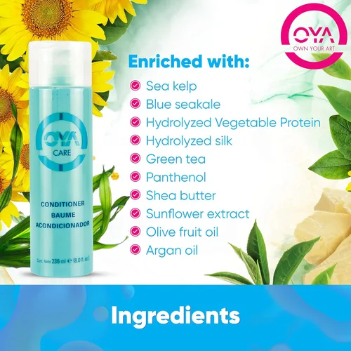 Miniatura 2 de OYA Care R.O. - Acondicionador diario para cabello seco dañado, acondicionador nutritivo sin sulfato, acondicionador ligero hidratante para cabello