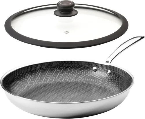 Miniatura 9 de Black Cube Juego de utensilios de cocina híbridos – 6 piezas de acero inoxidable antiadherentes, juego de sartén de liberación rápida con tapas