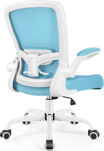 Miniatura 15 de FelixKing Silla de oficina, silla de escritorio ergonómica, sillas de malla transpirable, respaldo alto, soporte lumbar ajustable, reposabrazos Verde