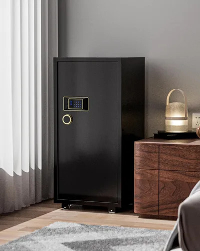 Miniatura 8 de TIGERKING 11.5 pies cúbicos Caja fuerte grande y resistente para seguridad del hogar – Bloqueo digital con pantalla táctil, antirrobo, estantes Negro