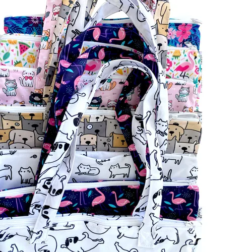 Miniatura 6 de 2 unids bolsa húmeda seca impermeable reutilizable ropa húmeda pañales bebé cochecito traje de baño viaje pequeño más grande electrónica artículos