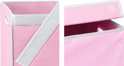 Miniatura 6 de Simple Houseware - Cesta doble para la ropa sucia, con tapa y bolsas extraíbles, Rosa