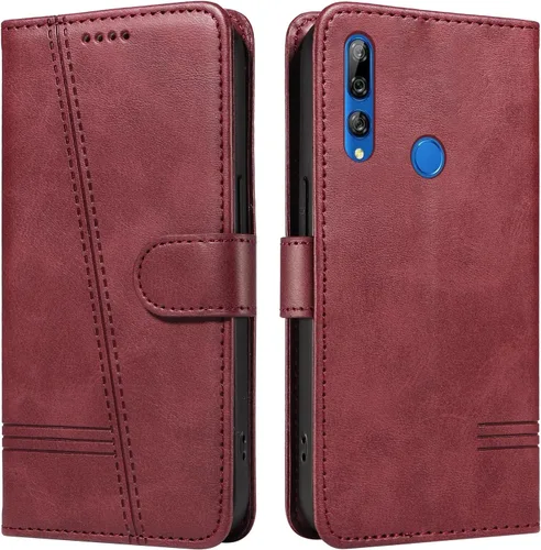Miniatura 79 de Funda con tapa para Huawei Nova Lite 3, protección de 360 grados, a prueba de golpes, de piel sintética, con función atril y 3 ranuras