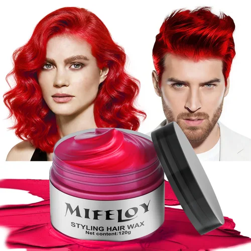 Miniatura 7 de Spray Temporal de Color Verde para Cabello Cera 4.23 onzas, tinte en crema para peinado natural instantáneo, barro de coloración desechable