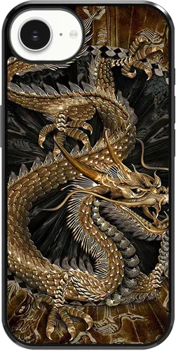 Miniatura 34 de Funda para iPhone Air - Funda de teléfono con patrón de dragón dorado chino - Funda de TPU con protección de absorción de impactos