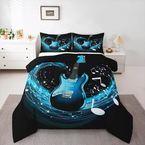 Miniatura 41 de Erosebridal Juego de edredón de zorro para niños, edredón de plumón de oso bosque, ciervo, para dormitorio de niños y niñas, juego de ropa de cama