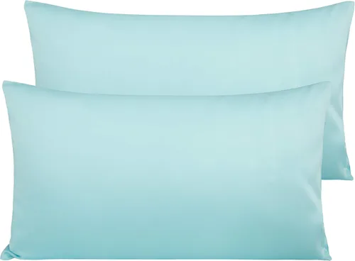 Miniatura 32 de NTBAY Fundas de Almohada de Algodón Egipcio Queen - Juego de 2, Fundas de Almohada de Algodón de 500 Hilos - Fundas de Almohada Suaves y Rosa