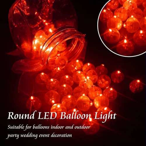 Miniatura 3 de 50 luces de globo, mini luces LED, redondas, largas esperas, lámpara de bola para linterna de papel, fiesta de cumpleaños, Navidad, Halloween, Azul