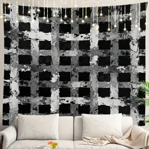 Miniatura 119 de Shrahala Tapiz japonés para colgar en la pared, moderno patrón abstracto de hojas, tapiz grande para dormitorio y sala de estar