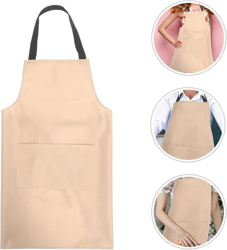 Miniatura 9 de Waterproof Kitchen Apron for Adults with Large Pouch, Pink Pvc Cooking Apron for Men and Women, Oil-resistant Utensil Washing Bib Suitable for Home