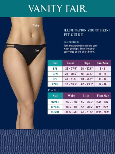 Miniatura 4 de Vanity Fair Women's Illumination String Bikini Panties, Silky Stretch & Satin Trim
