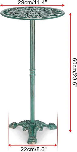 Miniatura 3 de OwnMy Soporte alto de hierro fundido para macetas, soporte para macetas con pedestal decorativo, para interiores y exteriores, soporte grande