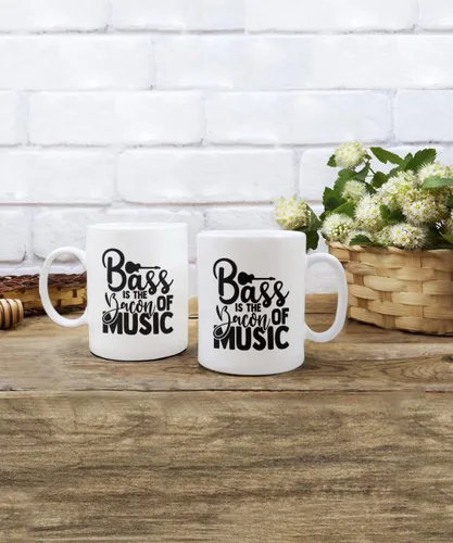 Miniatura 4 de Taza Bass Is The Bacon Of Music, regalo para amantes de la música, taza de café bajo y tocino, taza favorita del jugador de bajo, idea de regalo