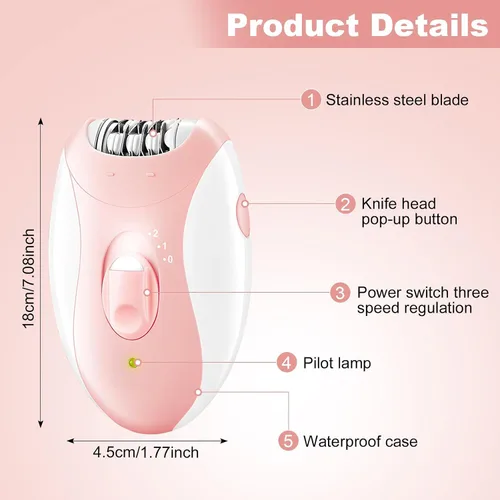 Miniatura 8 de Depiladoras para mujeres, depiladora facial para mujeres, depiladora facial inalámbrica con 2 velocidades, dispositivo de eliminación de vello