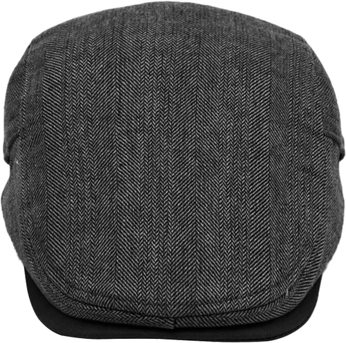 Miniatura 2 de meioro Gorra Plana de Algodón para Hombre Sombrero Newsboy de Tweed Espiga Sombreros Ajustables de Mezcla de Lana Gorras Gatsby Cabbie Ivy