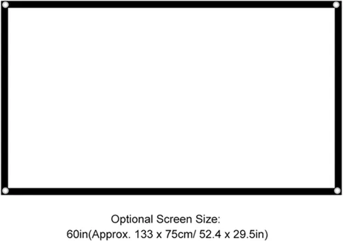 Miniatura 3 de Pissente Pantalla de proyector portátil, cortina de proyección HD plegable 16:9 con agujeros de perforación para cine en casa, películas al aire