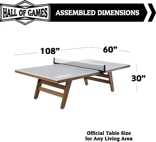 Miniatura 2 de Hall of Games Mesas de tenis de mesa de múltiples estilos, mesas de ping pong de calidad de muebles con redes de fácil sujeción, perfectas