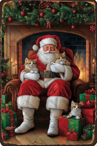 Miniatura 11 de CCPARTON Carteles de Feliz Navidad Graciosos Cartel de Hoja de Estaño para Decoración del Hogar Interior Jardín Patio Exterior Porche 8x12 Pulgadas