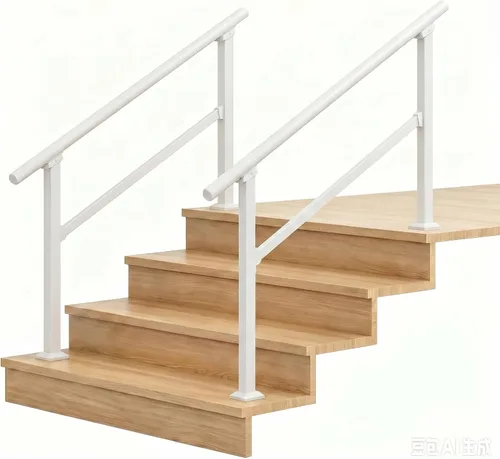 Miniatura 25 de Pasamanos para escalones al aire libre adecuados para 1 a 3 escalones, barandilla de escalera de hierro forjado, paso estable con pasamanos de 3
