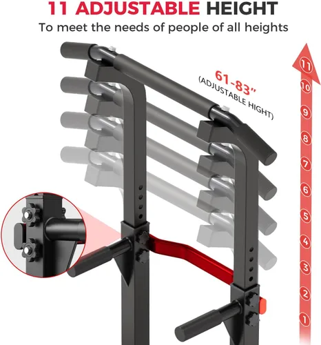 Miniatura 3 de Pull Up Bar, Multifunction Power Tower Dip Bar Station Home Gym Strength Training Workout Equipment for Pull-up Push-up Dips