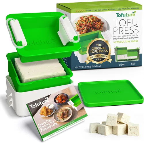 Miniatura 10 de Tofuture Prensa de tofu de Tofuture - La prensa original y mejor para tofu. Elimina fácil y rápidamente el agua del tofu para mejorar el sabor y dar