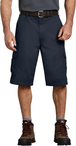Dickies Pantalones cortos tipo cargo de algodón de ajuste holgado de 13 pulgadas para hombre, Negro -