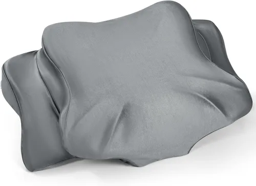 Miniatura 6 de Funda de almohada de satén grueso, funda de almohada elástica de 16 x 24 pulgadas para almohada cervical o almohadas de espuma viscoelástica, Gris