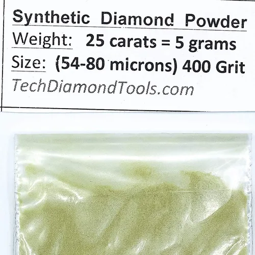 Miniatura 13 de TechDiamondTools Polvo de diamante para pulir vidrio, cuarzo, mármol, piedra, piedra, parabrisas, travertino, grano 14,000, grano 14,000, 0-1