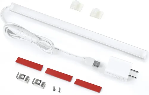 Litever Luz LED para debajo del gabinete con alimentación USB para encimera de cocina, banco de trabajo, estación de café, espacio de trabajo,