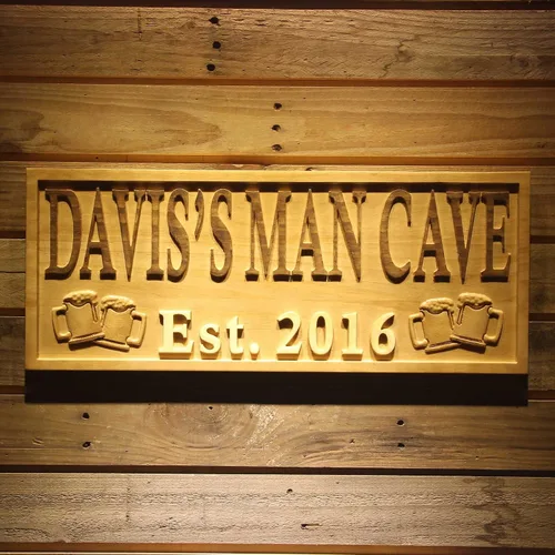 Miniatura 46 de ADVPRO wpa0053 - Letrero personalizado con nombre grabado en 3D de madera para el hogar, bar, cerveza, decoración del hogar, placas de casa de lago